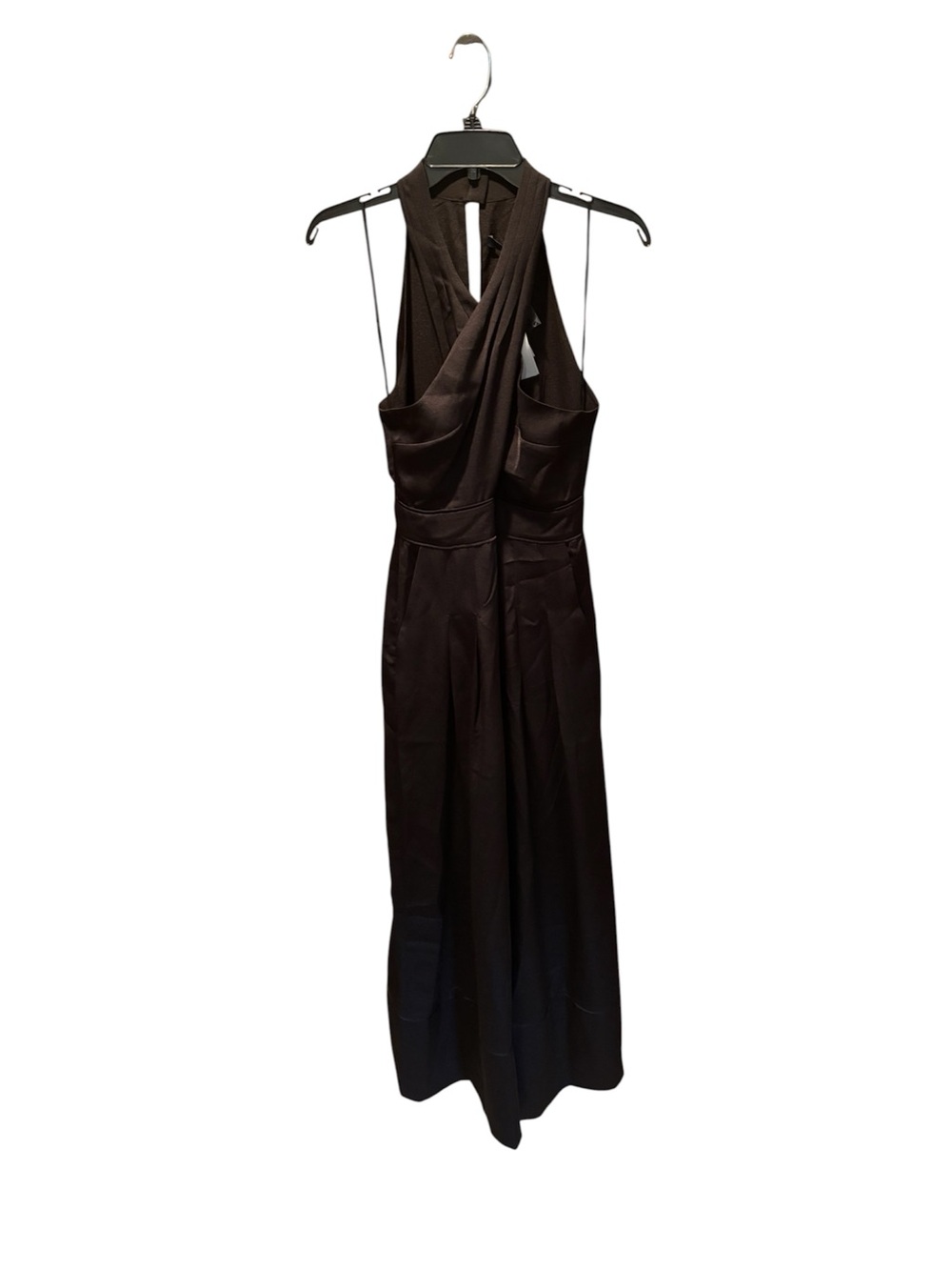 French Connection Harlow Halter Jumpsuit in Black size 4 NWT Flawed